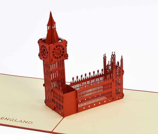 thiệp 3D tháp big ben